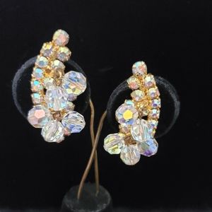 D&E Juliana Aurora Borealis Rhinestone and Beaded Ear Climbing Earrings